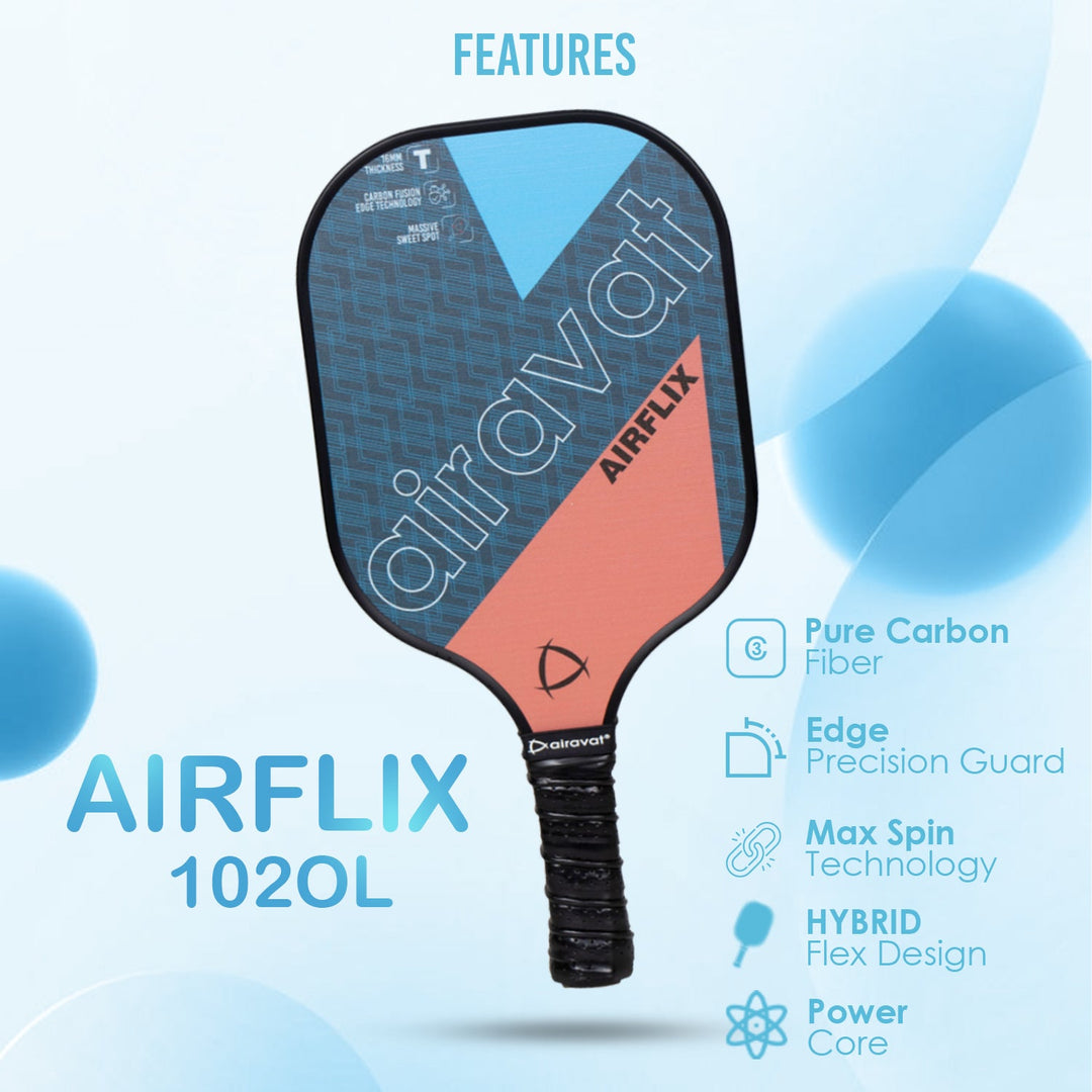 AIRFLIX PICKLEBALL PADDLE 102OL WITH BAG