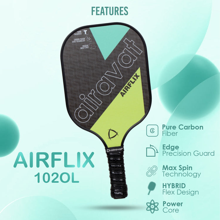 AIRFLIX PICKLEBALL PADDLE 102OL WITH BAG