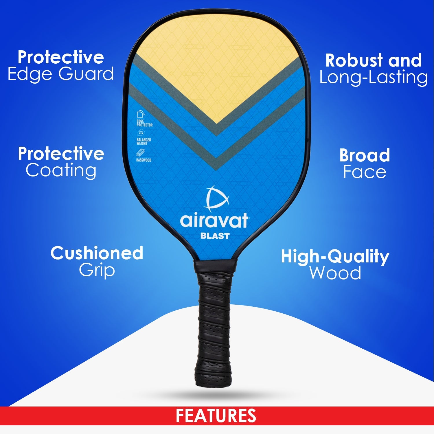 BLAST WOODEN PICKLEPADDLE - 7406 WITH BAG