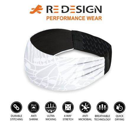 Sports Headband For Men and Women (Grey Aquatic)
