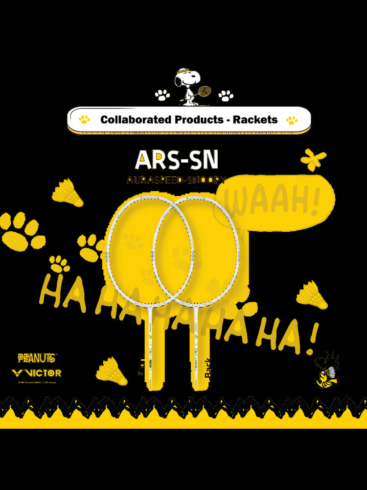 Victor X Peanuts Snoopy Auraspeed SN Unstrung [White] ARS-SN A Unstrung Professional Badminton Racket