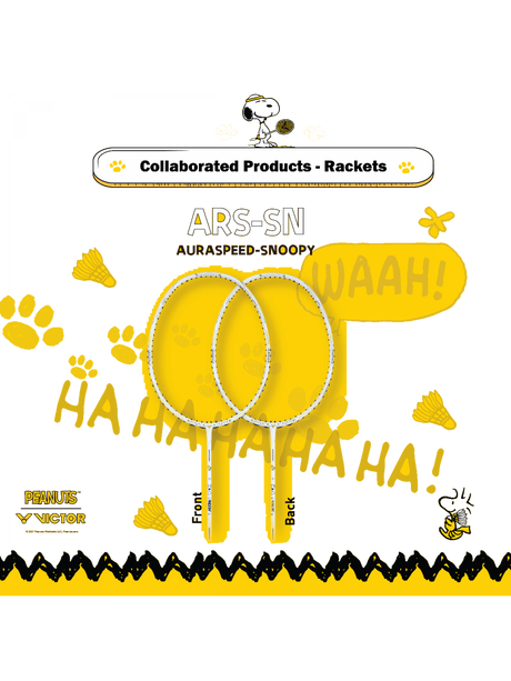 Victor X Peanuts Snoopy Auraspeed SN Unstrung [White] ARS-SN A Unstrung Professional Badminton Racket