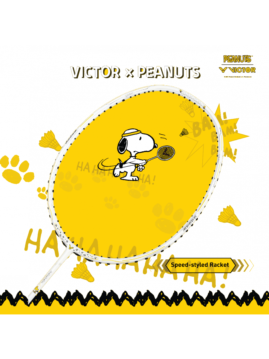 Victor X Peanuts Snoopy Auraspeed SN Unstrung [White] ARS-SN A Unstrung Professional Badminton Racket