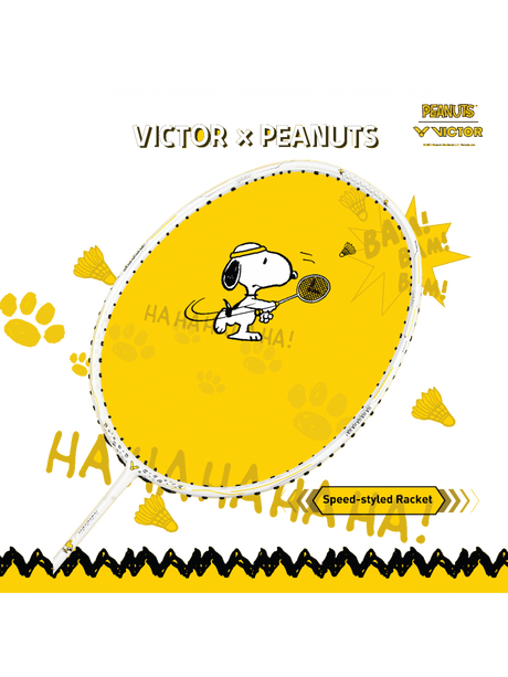 Victor X Peanuts Snoopy Auraspeed SN Unstrung [White] ARS-SN A Unstrung Professional Badminton Racket