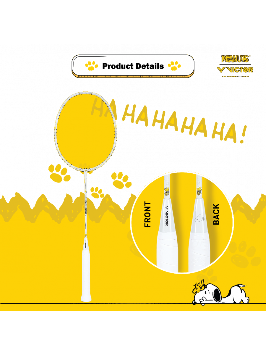Victor X Peanuts Snoopy Auraspeed SN Unstrung [White] ARS-SN A Unstrung Professional Badminton Racket