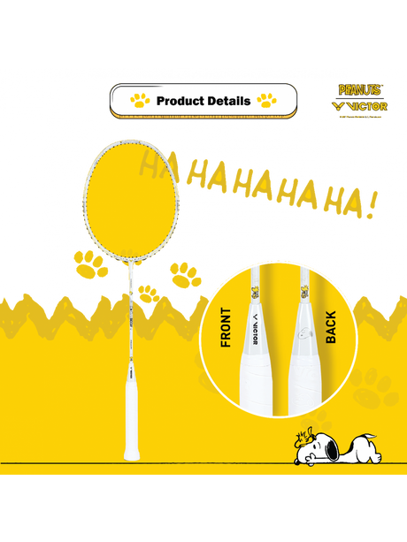 Victor X Peanuts Snoopy Auraspeed SN Unstrung [White] ARS-SN A Unstrung Professional Badminton Racket