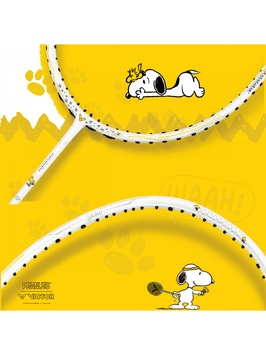 Victor X Peanuts Snoopy Auraspeed SN Unstrung [White] ARS-SN A Unstrung Professional Badminton Racket