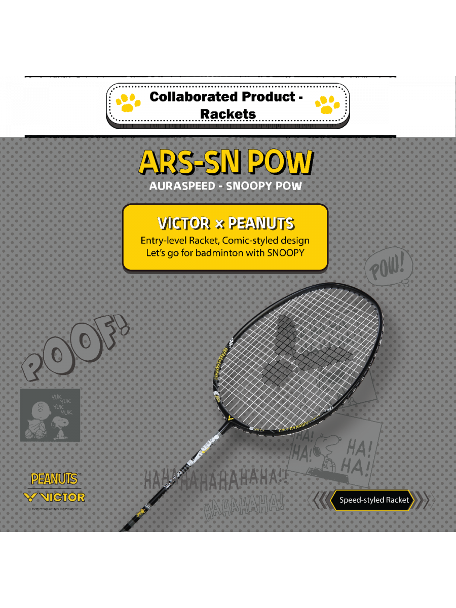 Auraspeed SN POW C Strung Badminton Racket (Peanuts Edition)