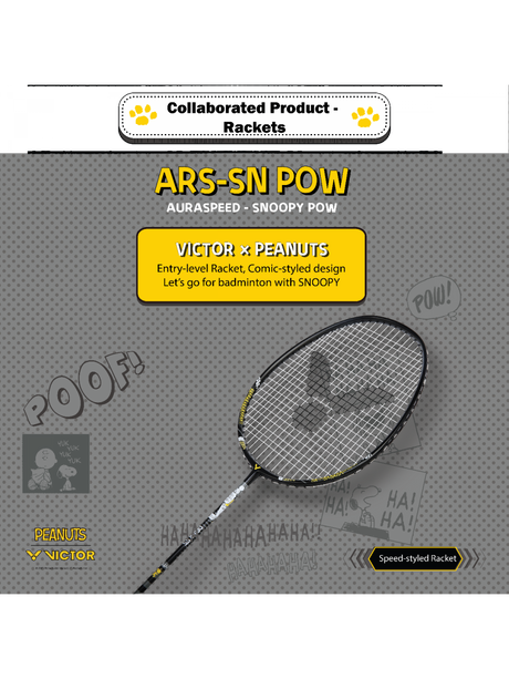 Auraspeed SN POW C Strung Badminton Racket (Peanuts Edition)