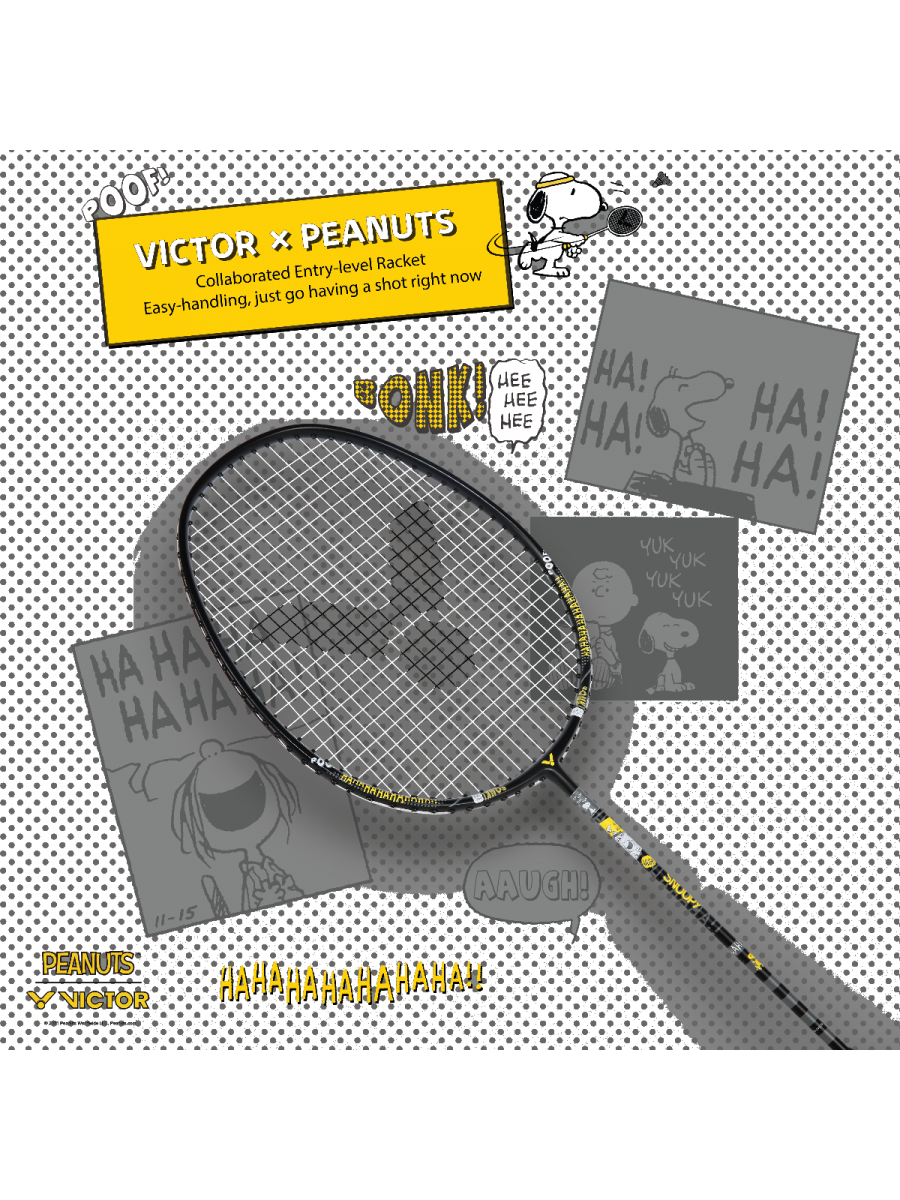 Auraspeed SN POW C Strung Badminton Racket (Peanuts Edition)