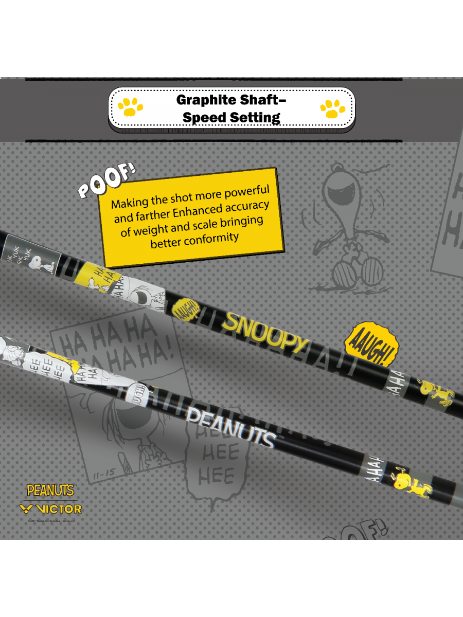 Auraspeed SN POW C Strung Badminton Racket (Peanuts Edition)