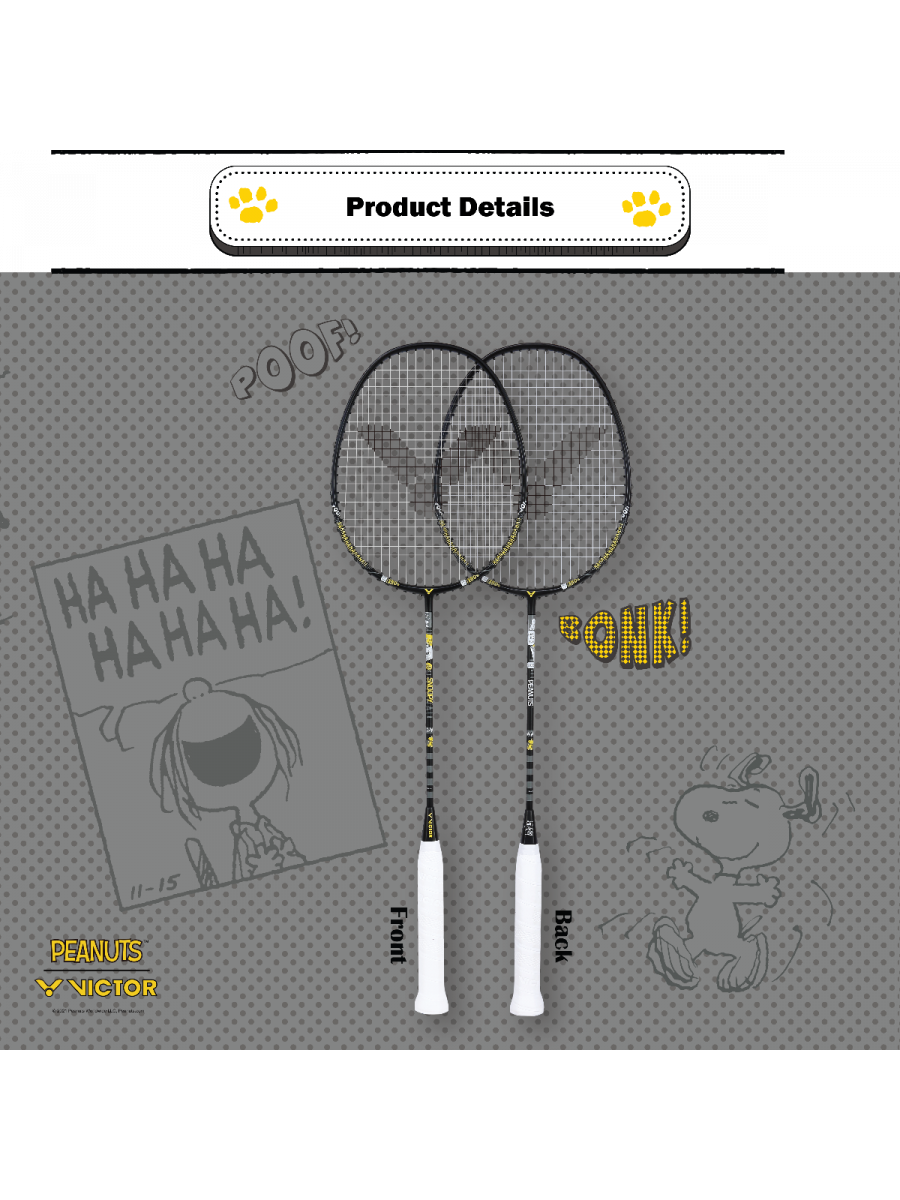 Auraspeed SN POW C Strung Badminton Racket (Peanuts Edition)