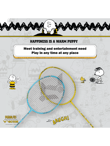 Auraspeed SN Strung Badminton Racket Set of 2(Peanuts Edition)