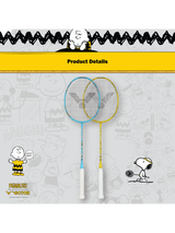 Auraspeed SN Strung Badminton Racket Set of 2(Peanuts Edition)