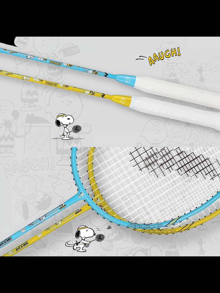 Auraspeed SN Strung Badminton Racket Set of 2(Peanuts Edition)