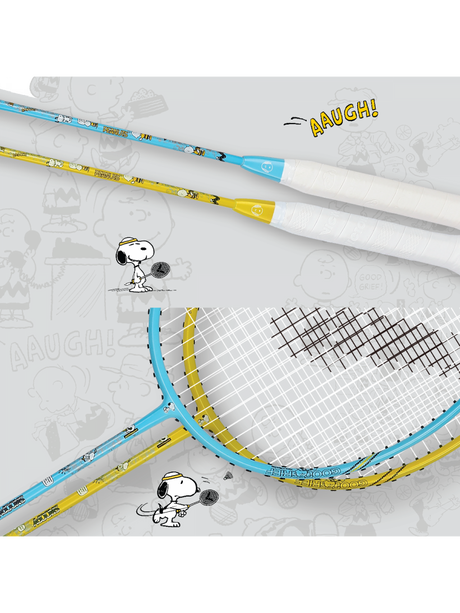 Auraspeed SN Strung Badminton Racket Set of 2(Peanuts Edition)