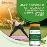 Organic Ashwagandha Tablets 120 Count | Stress Relief, Sleep & Vitality