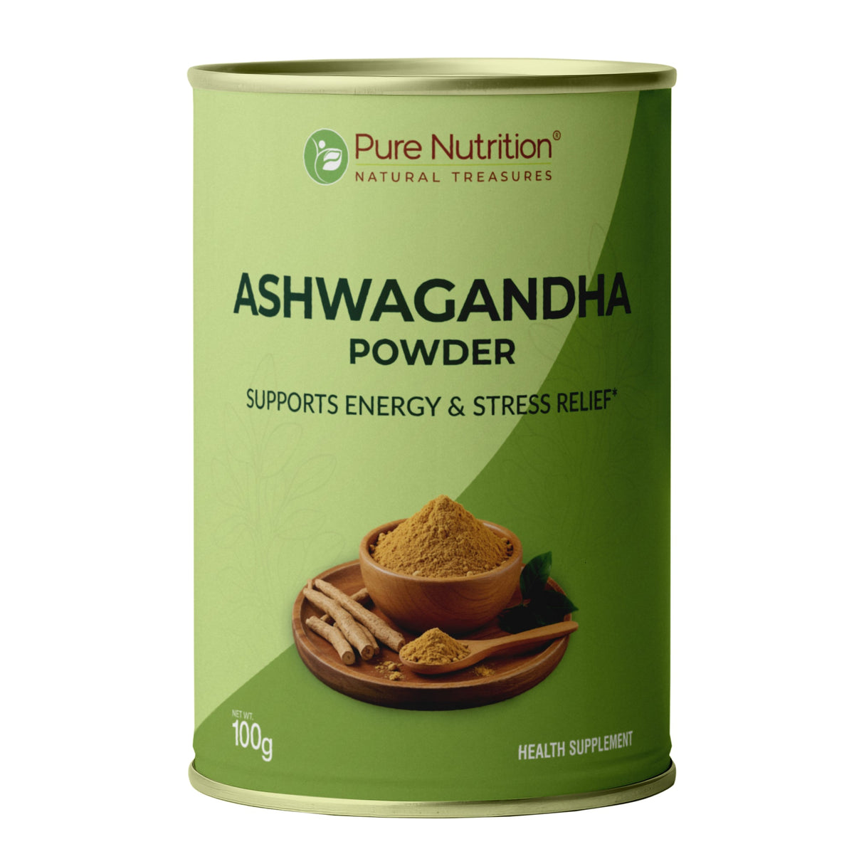 Organic Ashwagandha Powder 100g | Stress Relief, Sleep & Vitality - Nutrition by Pure Nutrition