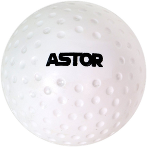 Astor Dimpled Hollow Synthetic Turf Field Hockey Ball (White)