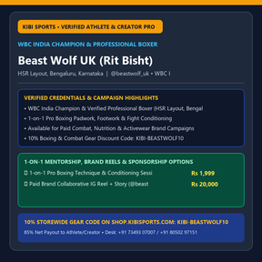 Book a Pro / Collab: Beast Wolf UK (Rit Bisht @beastwolf_uk) — WBC India Champion Professional Boxer (Bengaluru)