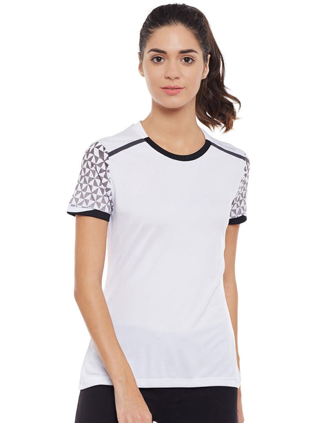 Alcis Women Solid White Tshirts | Alcis