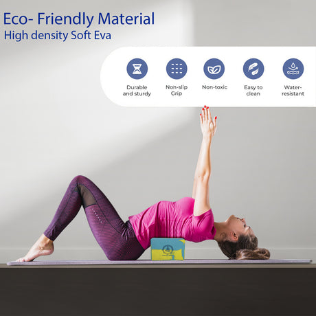 Vedam Yoga Block Set of 2 (Multi) | Industrial