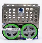Leverage 30-Ball Metal Feeder - 45-degree overhead view showing the ball hopper slots