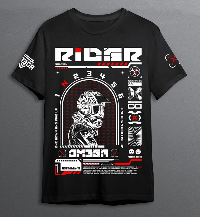 OM3GA RIDER | T-Shirt | Black