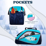 Flip Senior Blue 33L|Skating/Gym/Sports/Travel Bag|Inline Roller Equipment Bag|Quad Ice Skates Kit|KitbagEasy Access Pocket|2 Bottle Holders|Compartment Fits in Helmet & Skates 11"