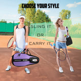 Drive 27L Lavender| Unisex Lightwieght Tennis Badminton Squash Equipment Cover Kit Bag Shoe Pocket | Air Ventilated Pocket for Wet Clothes | 4T 6B Racket | Backpack & Duffel