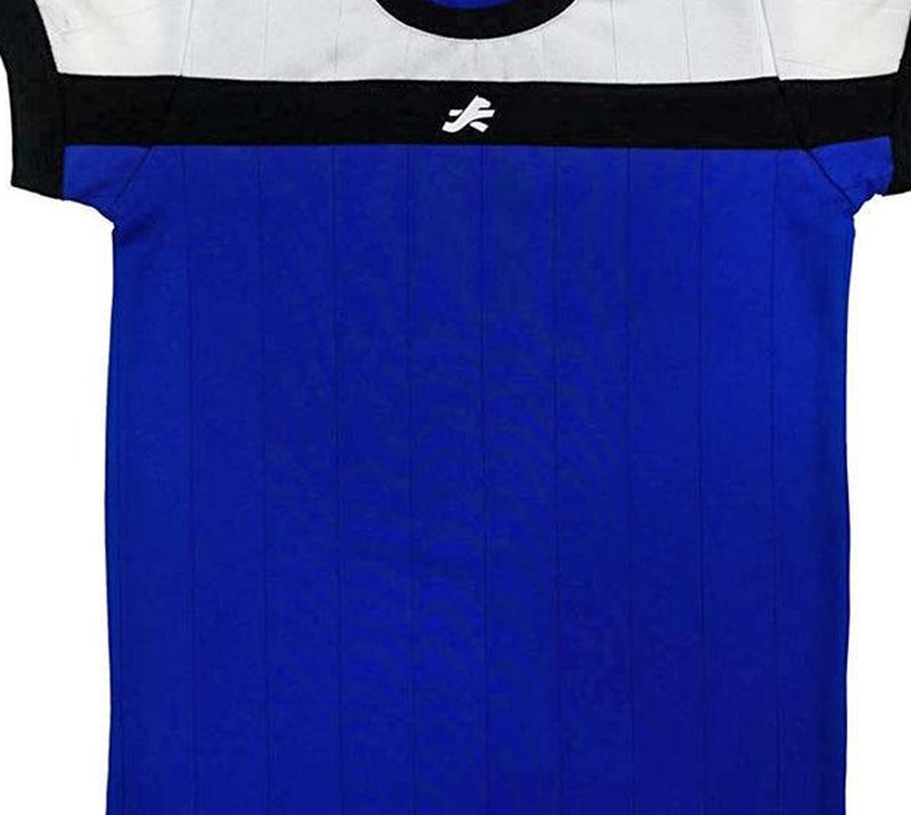 Redesign Boys Perfomance Tshirt (Baseline Blue) | Kids | KIBI Sports - crop-closeup