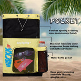 Aqua Yellow Black Unisex Swimming Bag |Water Sports |Dry Bags |Wet Pocket |Accessories |Beach Bag |Storage Swim Gym Gears |Drawstring Backpack |Netball Backpack | Pocket for Cap and Goggles