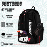 Dolphin Black 26L Unisex Swimming Gym Equipment Backpack |Diving Surfing Sports Bag|Separate Wet Dry Compart|Pocket for Cap & Goggles|Lightweight|Water Resistant|for Men Women