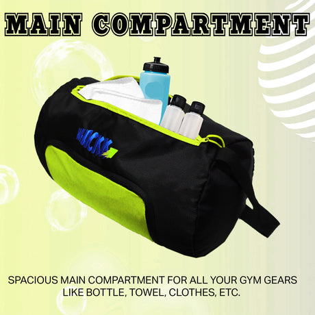 Track Green 31L|Gym Bags |Fitness Bag| Sports Duffle| Multipurpose Carry Bag |Travel Duffel Bag| Adjustable Strap| Air Ventilated Pocket for Shoes| Unisex| Lightweight| Sports Kit| Kitbag| for Men Women