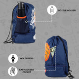 Blitz Blue Soccer|Football Equipment Bags|Basketball Volleyball Throwball Drawstring Backpack Bags|Shoes Mobile Bottle Holder Pocket|Sports Men Boys Bag|Dori Backpack |Gym Bag|Kitbag Kit Bag