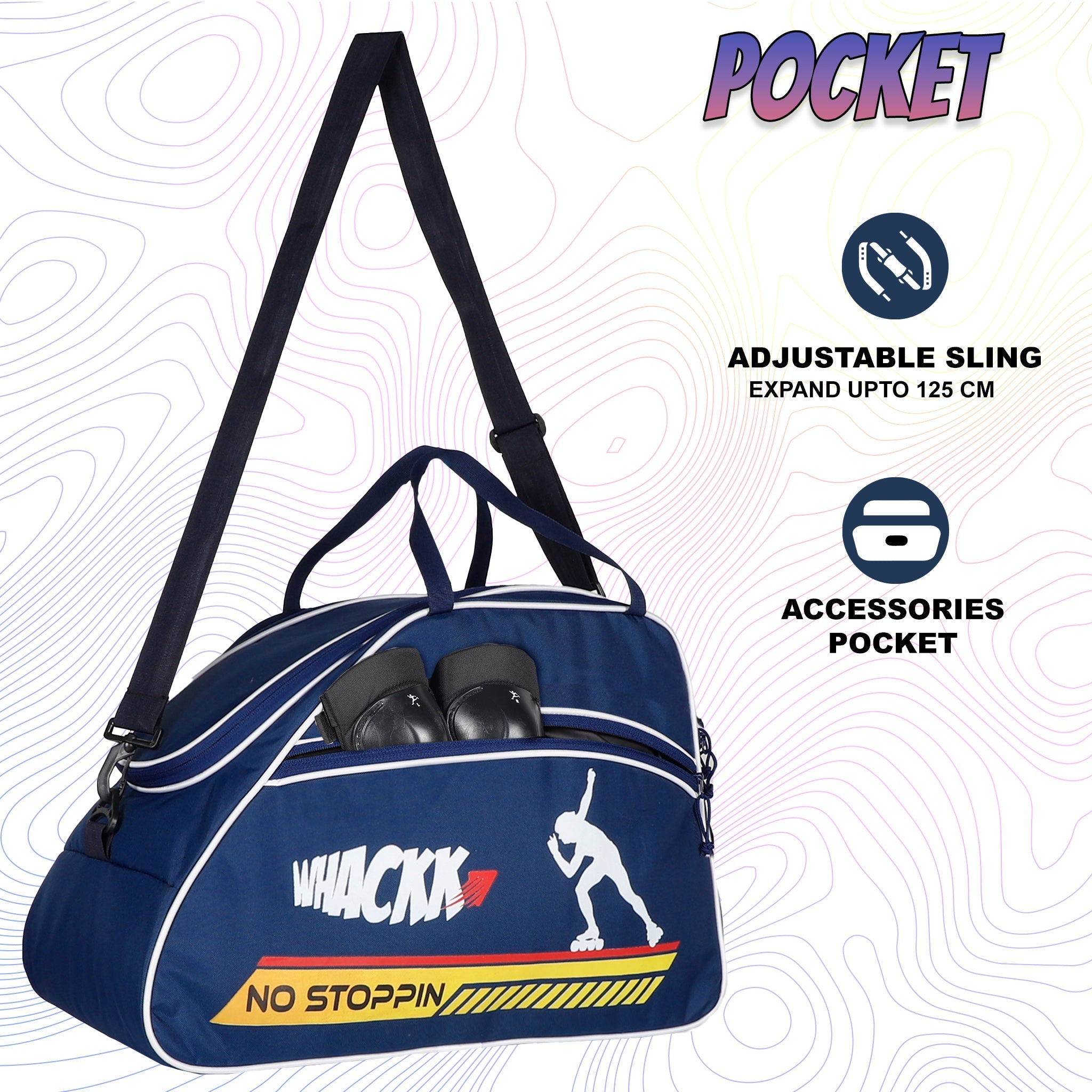Roller Skating Kit Bag 36L Navy Blue