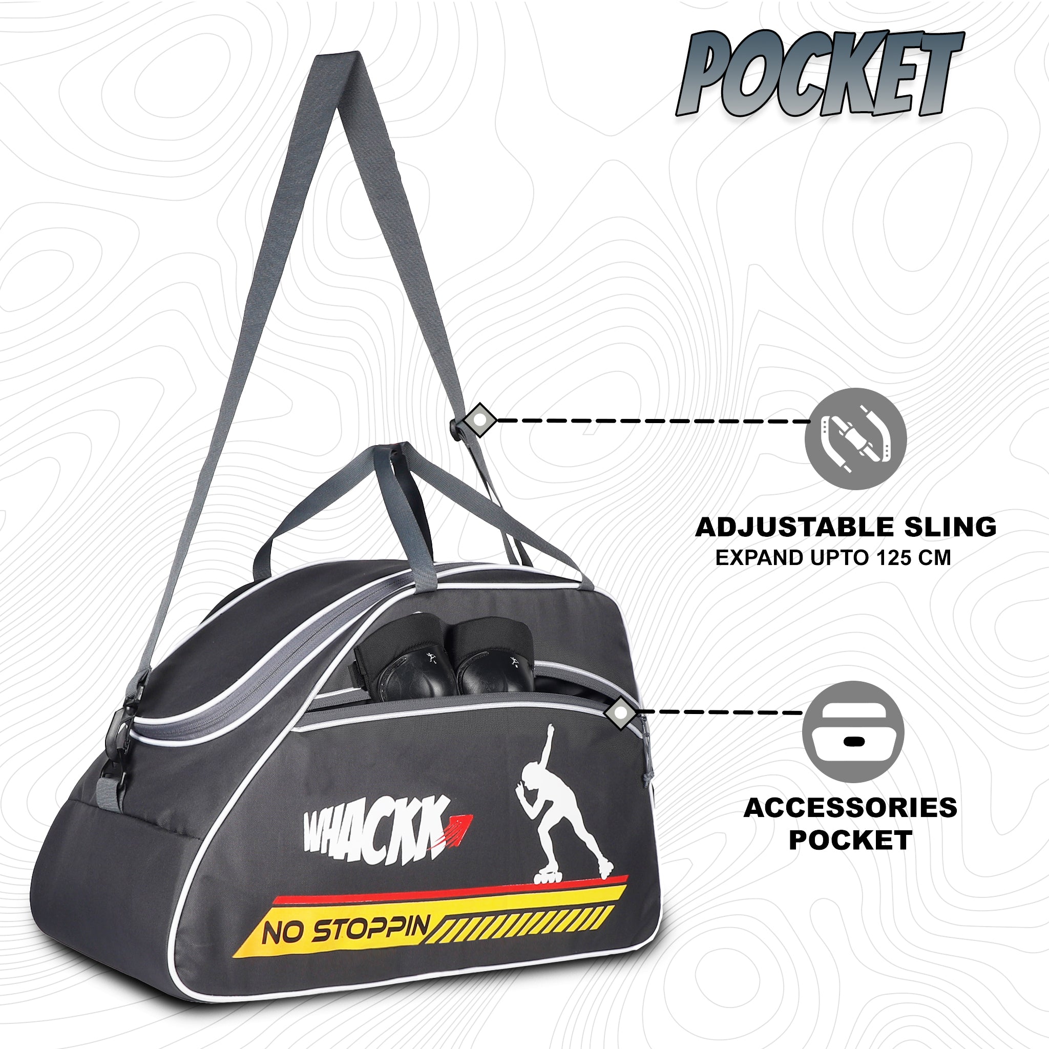 Roller Skating Kit Bag 36L Black