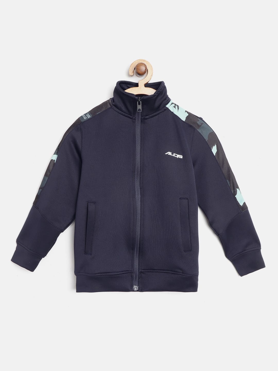 Alcis Kids-Boys Solid Navy Blue Sweatshirts