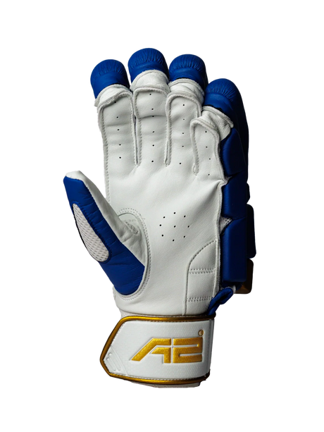 Cricket Batting Gloves - Gold & Blue