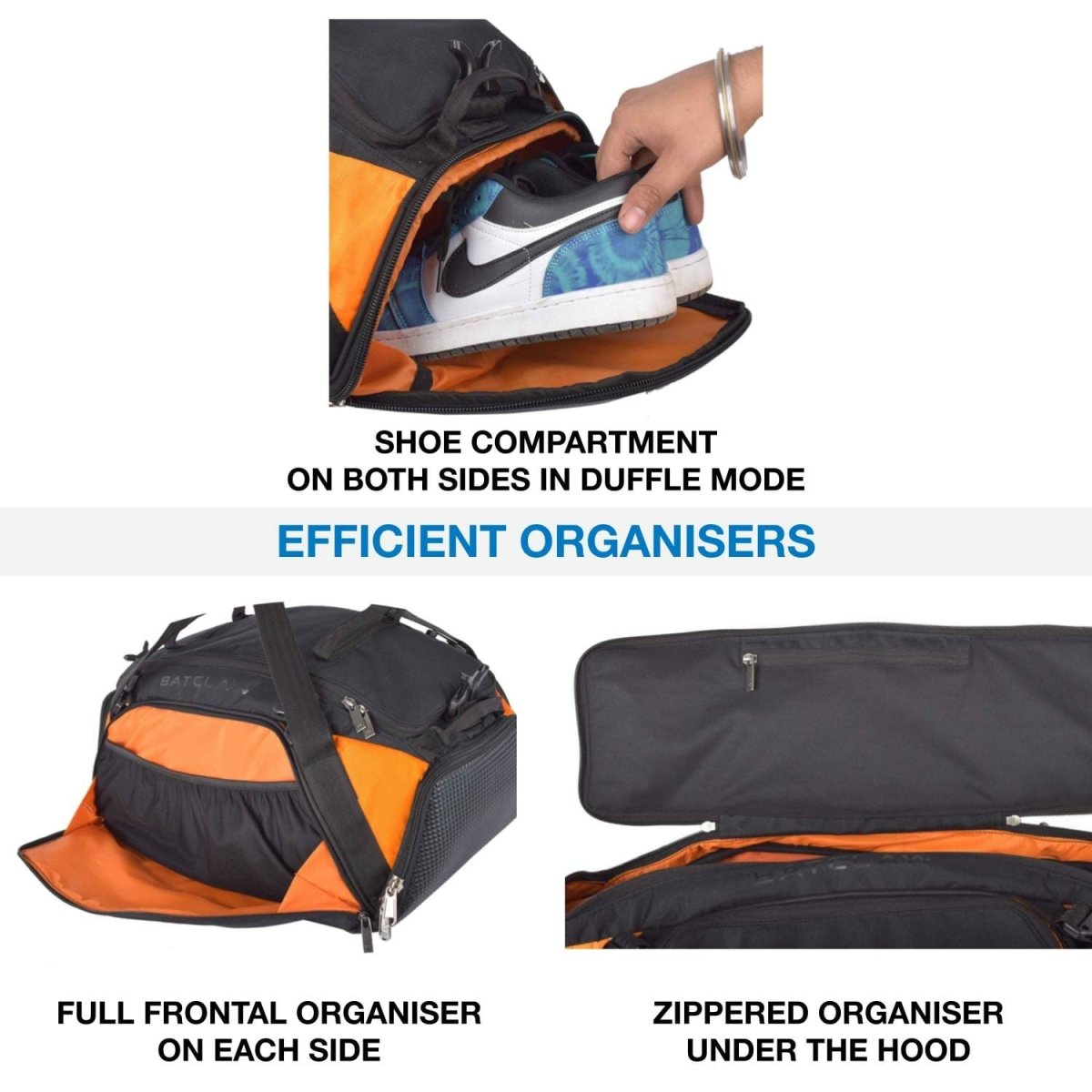 Batclaw - 70 litres 3 in 1 Claw Bag, Duffle bag and Motorcycle Tail Bag