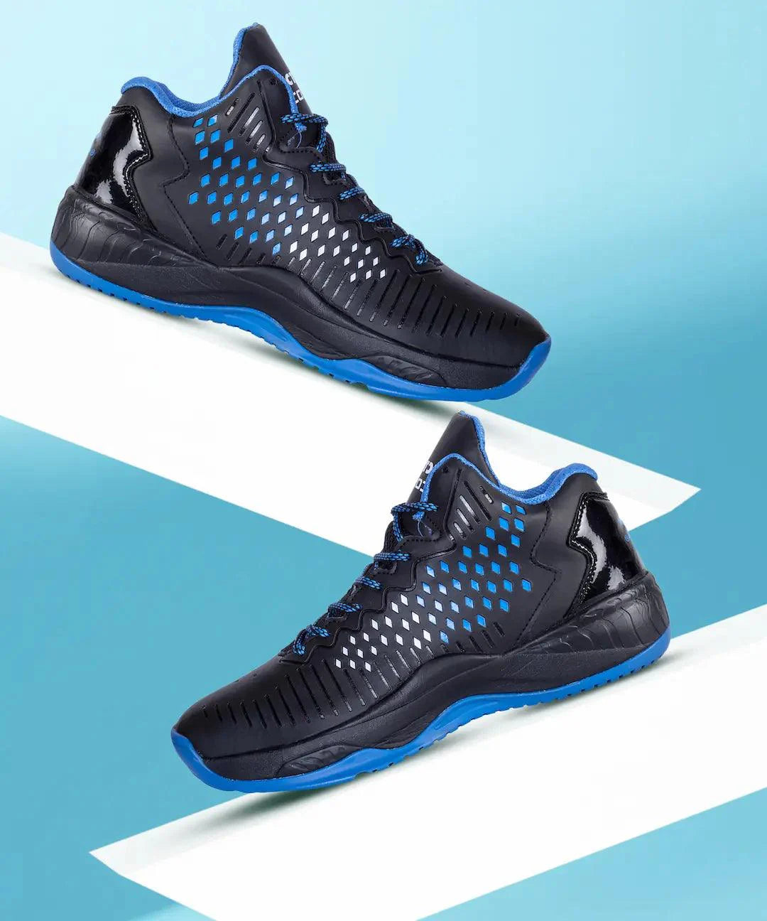 VECTOR X Cosmic Basketball Shoes For Men (Blk-Orng)