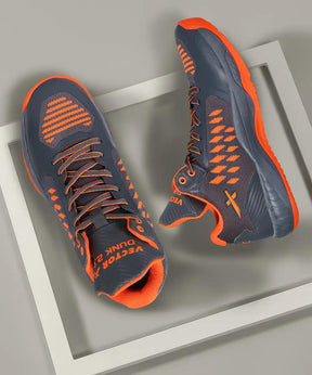 VECTOR X DUNK-2.0 Walking Shoes For Men (Grey, Orange)