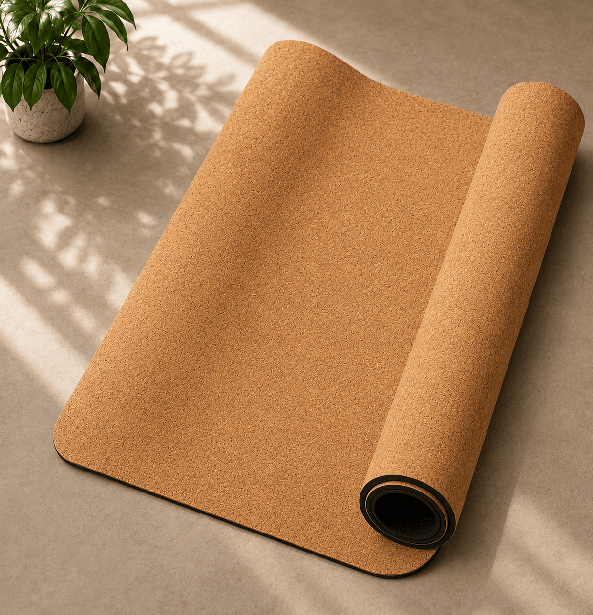 Vedam Cork Yoga Mat | Non-Slip Eco Rubber Base