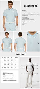 J Lindeberg Men’s Ben Golf Polo - Winter Sky