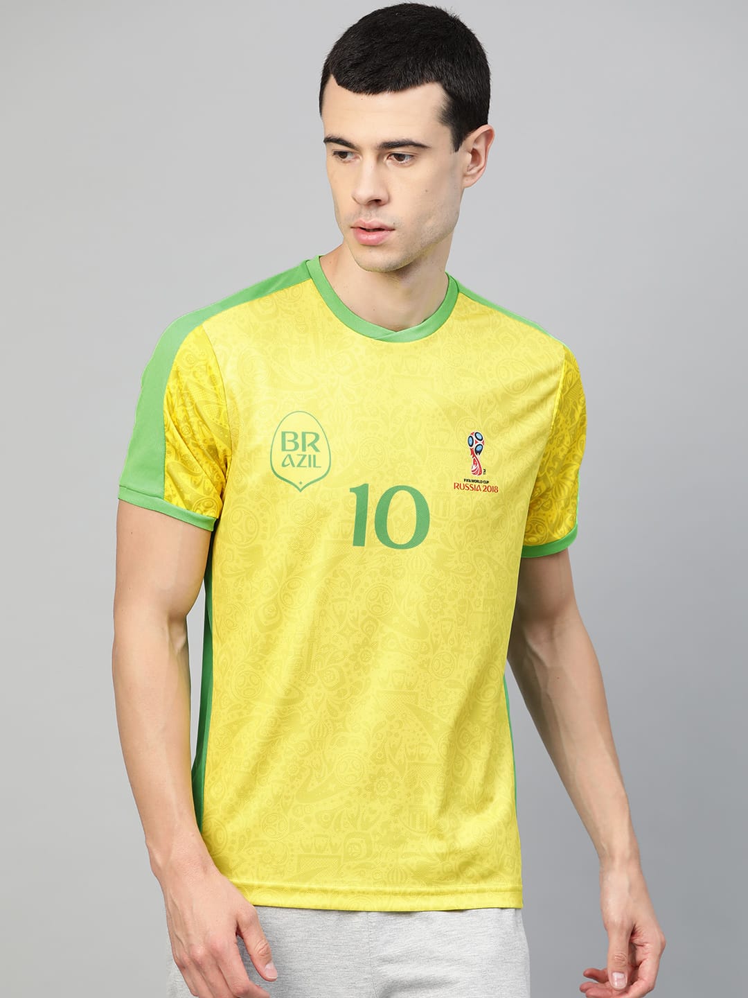 ALCIS Men Printed Yellow Tee T-Shirt