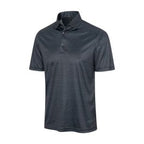 Greg Norman Men's Microlux Fin Stripe Golf Polo T-Shirt - Black