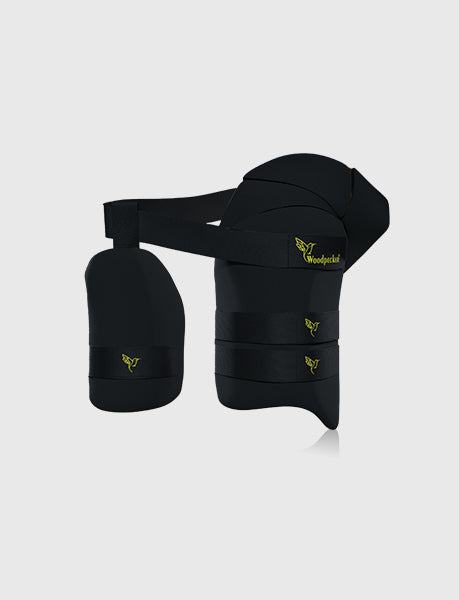 Woodpecker Armour X Cricket Thigh Guard (Players) Black Orange