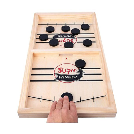 Bouncing Chess / Slingshot / Wooden Puck String Hockey