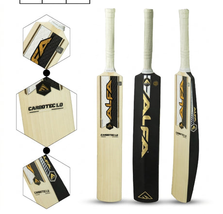 Alfa Composite Cricket Tennis Bat Carbotec 1.0 With Cover Cricket Bat - angle