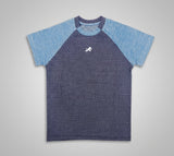 Redesign Boys Perfomance Tshirt (Heather Blue Raglan) | Kids | KIBI Sports - bg-swap